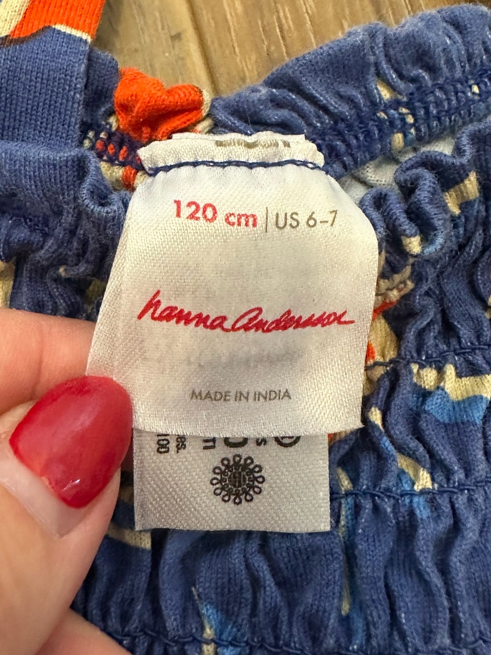 Hanna Andersson Girls Bundle Sz 6-7 Blue Floral Muslin set and Fireworks Dress - Picture 4 of 11